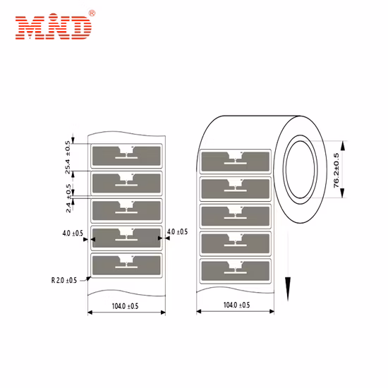 Wholeale Writable Electronic Label Passive Paper Sticker RFID UHF Tag Library Management