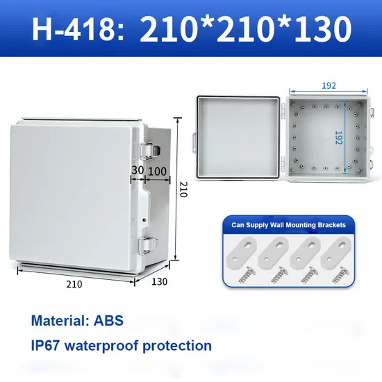 ABS PCB Enclosure Custom Grey Plastic Control Box Junction Box 