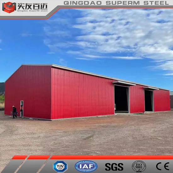Insulation Sandwich Panel Prefab House Prefabricated Steel Structure Building Construction Material Price Sorage House Steel Plant Warehouse with Truck Garage 